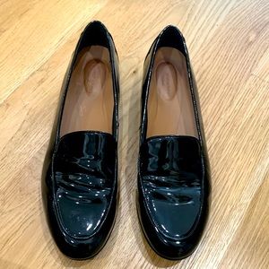 Clarks Black Patent Loafers